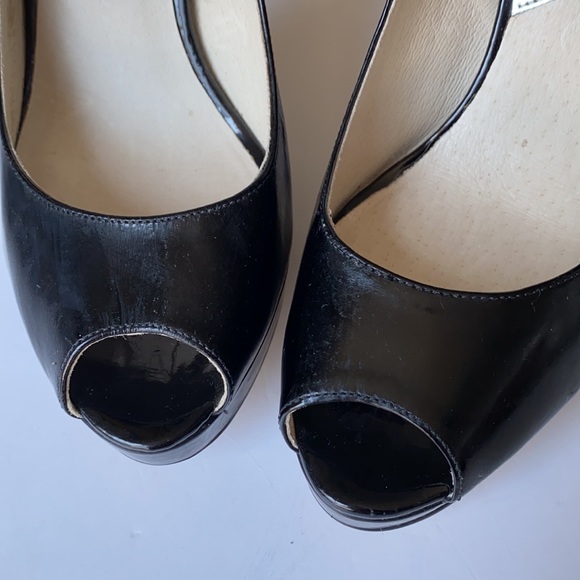 Michael Kors Classic Black Pointed Open Toe Heels - Picture 2 of 5